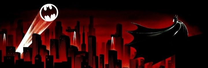 Batman the animated series of batman overlooking gotham header